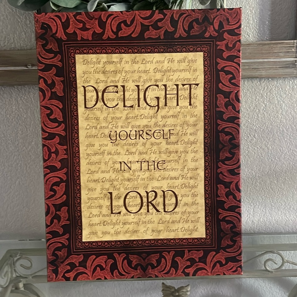 Canvas Art "Delight thyself in the Lord"